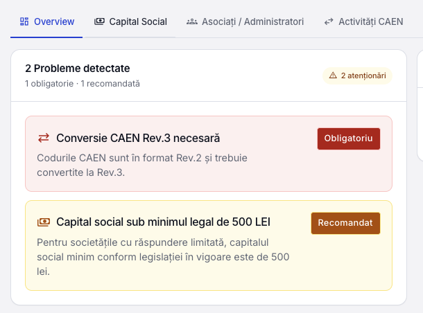 getdoc detectare probleme
