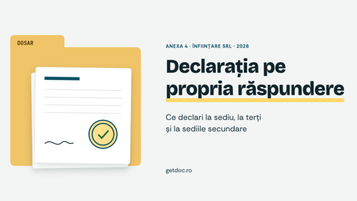 declaratia pe propria raspundere infiintare srl 2026